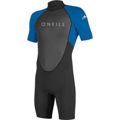 O'Neill Men's Reactor II 2mm Back Zip Short Sleeve Spring Wetsuit in Black Ocean