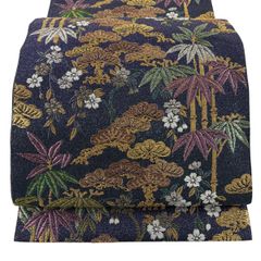 袋帯 名品 辻村ジュサブロー 落款 縞 緑 六通 正絹 【中古】 - メルカリ