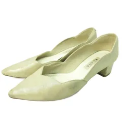 ダイアナ DIANA ラメ パンプス Vカット ポインテッドトゥ ベージュ 23.5 ■YHS4