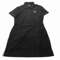 BURBERRY GOLF バーバリーゴルフ ポロシャツ ワンピース ノバチェックパイピング ホースロゴ刺しゅう 半袖 ひざ丈 L 【中古】