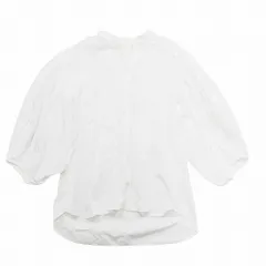 MYLAN マイラン 23SS ボリュームスリーブ ボウタイブラウス トップス 長袖 ホワイト サイズF MY23S500 レディース 【中古】