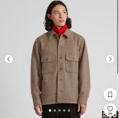 XL ユニクロU フリース シャツ ジャケット ベージュ