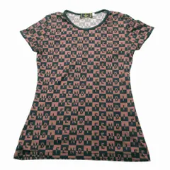FENDI フェンディ ロゴ総柄 ストレッチ Tシャツ 半袖 トップス ブラウン サイズ42 L レディース  【中古】のサムネイル