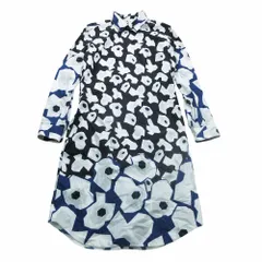 JIL SANDER NAVY ジルサンダー ネイビー JDE409A JE250 総柄プリント シャツワンピース 長袖 ひざ丈 32 XS レディース 【中古】のサムネイル