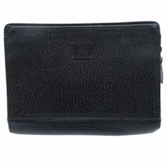 BURBERRYS バーバリーズ レザー セカンドバッグ クラッチバッグ メガチェック柄裏地 ブラック メンズ 【中古】