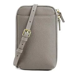 【新品】 [imeetu] スマホショルダー スマホポーチ レディース 本革 ミニショルダーバッグ 伸縮キーチェーン付き 軽量 多機能 シンプル カジュアル おしゃれ 斜め掛け 肩掛け（グレー） 0