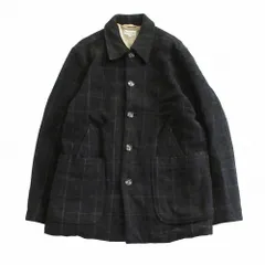 Paul Smith LONDON ポールスミス アンゴラ混 チェック柄 ステンカラーコート アウター グレー サイズM メンズ  【中古】