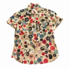 Paul Smith PINK ポールスミス ピンク BLPSGA0607 総柄 半袖 シャツ トップス ベージュ マルチカラー 40 M レディース 【中古】