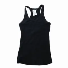 D&G ディーアンドジー バックロゴ ストレッチタンクトップ  Uネック プルオーバー カットソー M ブラック レディース 【中古】のサムネイル
