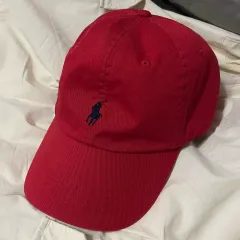 ポロ ラルフローレン ベースボールキャップ レッド チノ コットン 帽子