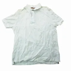 Paul Smith ポールスミス レギュラーカラー ポロシャツ 鹿の子 カフス付き 半袖 183504 L ホワイト レディース 【中古】