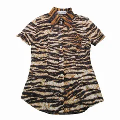 DOLCE＆GABBANA ドルチェアンドガッバーナ タイガー柄 シャツ ブラウス 半袖 42/M ブラウン ブラック  【中古】のサムネイル