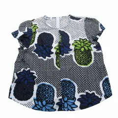 MOSCHINO モスキーノ ドット柄 バックジップ ブラウス シャツ トップス 半袖 42/M ホワイト ブラック レディース 【中古】