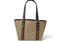 グッチ トートバッグ GUCCI ショルダーバッグ GGブラウン/ベージュ シェリーライン 137396【中古】