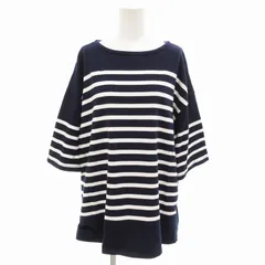 ジャーナルスタンダード レリューム JOURNAL STANDARD relume 21年 Ｔシャツ カットソー ボーダー 七分袖 大きいサイズ XXXL 白 ホワイト 紺 ネイビー /FF IBO78