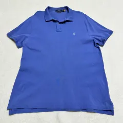 ポロ ラルフローレン ブルー 半袖 カラーTシャツ XL