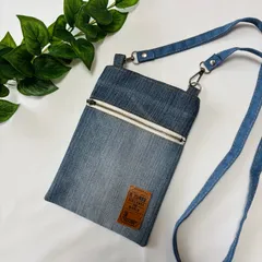 ハンドメイド デニムリメイク サコッシュ スマホショルダー ショルダーバッグ