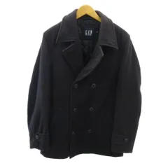 ギャップ GAP ピーコート Pコート 中綿 裏地 キルティング ウール ミドル丈 S 紺 ネイビー 0128