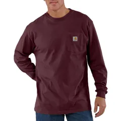 カーハート メンズ トップス Tシャツ 長袖 Carhartt Workwear Pocket LongSleeve TShirt Mens Port