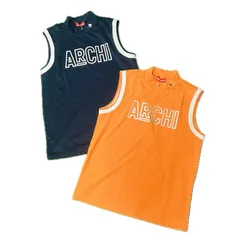 【大幅値下げ】ARCHIVIO archivio アルチビオ ゴルフ レディース A159502 ノースリーブプルオーバー 吸汗速乾 UVケア Mサイズ 38 オレンジ ネイビー ゴルフウェア 定価19,800円