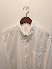 USA製　Brooks Brothers　ブルックスブラザーズ　シャツ　オックスフォード　ボタンダウン　白　ホワイト　スーピマコットン　インポート生地