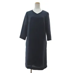 スーツセレクト SUIT SELECT ワンピース 膝丈 7分袖 フォーマル S 紺 ネイビー 0116