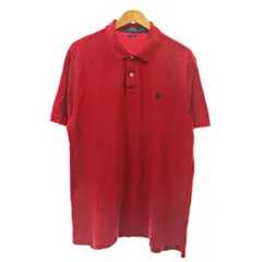 ポロ ラルフローレン POLO RALPH LAUREN ポロシャツ カットソー 半袖 ポニー刺繍 ロゴ刺繍 LG 赤 レッド 1226 IBO88