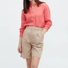 ユニクロ レディース ベージュ 5分 ハーフパンツ L