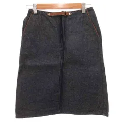 バーバリーブルーレーベル BURBERRY BLUE LABEL ひざ丈スカート ノバチェック 38 紺 ネイビー /FF ■GY14