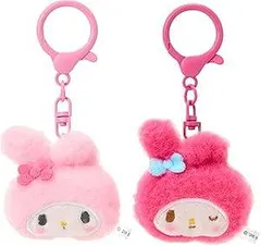 マイメロディ　マイメロ　ミニマスコットキーホルダー2個セット（お揃いニコにこ）