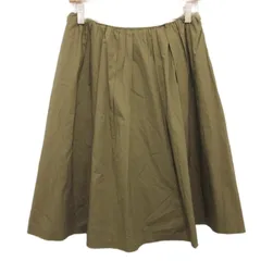 アナイ ANAYI フレアスカート ひざ丈 コットン 38 XS オリーブ 11424-01-77-380 ■YHS4