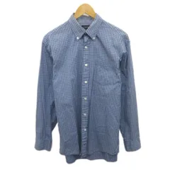 ジェイクルー J.CREW ボタンダウンシャツ BDシャツ 長袖 チェック オーバーサイズ M 青 ブルー 白 ホワイト