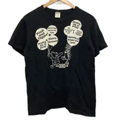 DENIM DUNGAREE デニム＆ダンガリー ディズニーコラボ Tシャツ カットソー プリント プーさん 黒 ブラック 02 約M