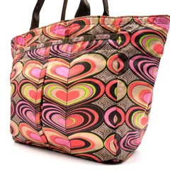 LeSportsac レスポートサック 総柄 ハート柄 トートバッグ A4収納可 大容量 ナイロン