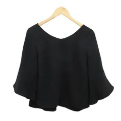 ジャスグリッティー JUSGLITTY カットソー ブラウス バルーン袖 黒 ブラック 1 約S ■YHS2