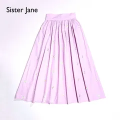 ch63 Sister Jane デイジー柄 刺繍 ロング ボリュームスカート ロングスカート フレア 花柄 ピンク シスタージェーン 定価16,280円のサムネイル