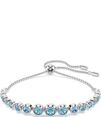 スワロフスキー レディース アクセサリー ブレスレット・バングル・アンクレット Swarovski Imber Tennis Adjustable Bracelet SilverBlue ブルー
