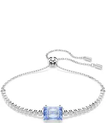 スワロフスキー レディース アクセサリー ブレスレット・バングル・アンクレット Swarovski Matrix Mixed Cut Tennis Line Bracelet SilverBlue ブルー