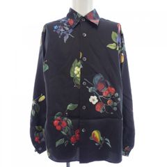 美品 CABaN シルクツイル HARVEST レギュラーカラーシャツ フルーツ