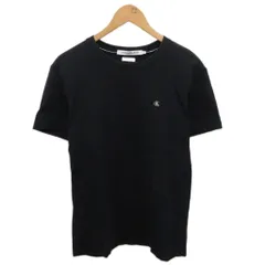 カルバンクラインジーンズ Calvin Klein Jeans Tシャツ 半袖 カットソー ロゴ 無地 M 黒 ブラック