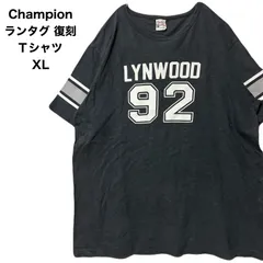 Champion  チャンピオン   ランタグ 復刻  Tシャツ  LYNWOOD 92 フットボールTシャツ XL