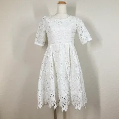 【ダズリン】ワンピース dazzlin S 白　レース　レースハイウエスト切替ワンピース ミニ　切替 ドッキング パーティー　二次会 発表会 フォーマル Y2K フェアリーグランジ 森ガール  小悪魔 ゴスロリ ゴシック