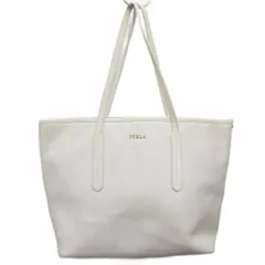 フルラ FURLA トートバッグ レザー 皮革 ロゴ金具 A4対応 白 ホワイト