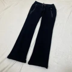 【ダルタンボナパルト】パンツ 黒　S　レディース　スウェット　ジッパー 自宅洗濯可能 ウエストゴム ストレッチ ラインストーン Y2K フェアリーグランジ 森ガール　平成ギャル パンク系 アーカイブ 小悪魔 