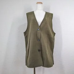 美品【サマンサモスモス】ジレ　ベスト　ノーカラージャケット　SM2　カーキ　F　厚手 ストレッチ フォーマル セレモニー 入学式 卒業式　入園式　卒園式　七五三 Y2K　フェアリーグランジ　森ガール