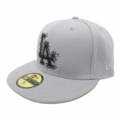 ニューエラ NEW ERA タグ付き 59FIFTY Cracked ロサンゼルス・ドジャー キャップ 帽子 LA 刺繍 7 1/2 グレー