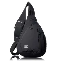 【新品】 [アンブロ] ボディバッグ ワン ショルダー 斜め掛け デイパック 柔らかい 超軽量 ナイロン ロゴ刺繍 sonny リュックサック (Black ブラック) 1