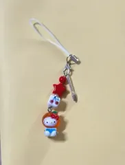 ハローキティ オレンジストラップ キーホルダー 新品