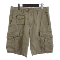 ディーゼル DIESEL ショートパンツ ハーフ ボタンフライ 無地 リネン混 ベージュ 30