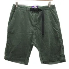 ノースフェイス パープルレーベル THE NORTH FACE PURPLE LABEL コーデュロイパンツ ハーフパンツ ショートパンツ 緑 グリーン 34 約S-M ■MET2